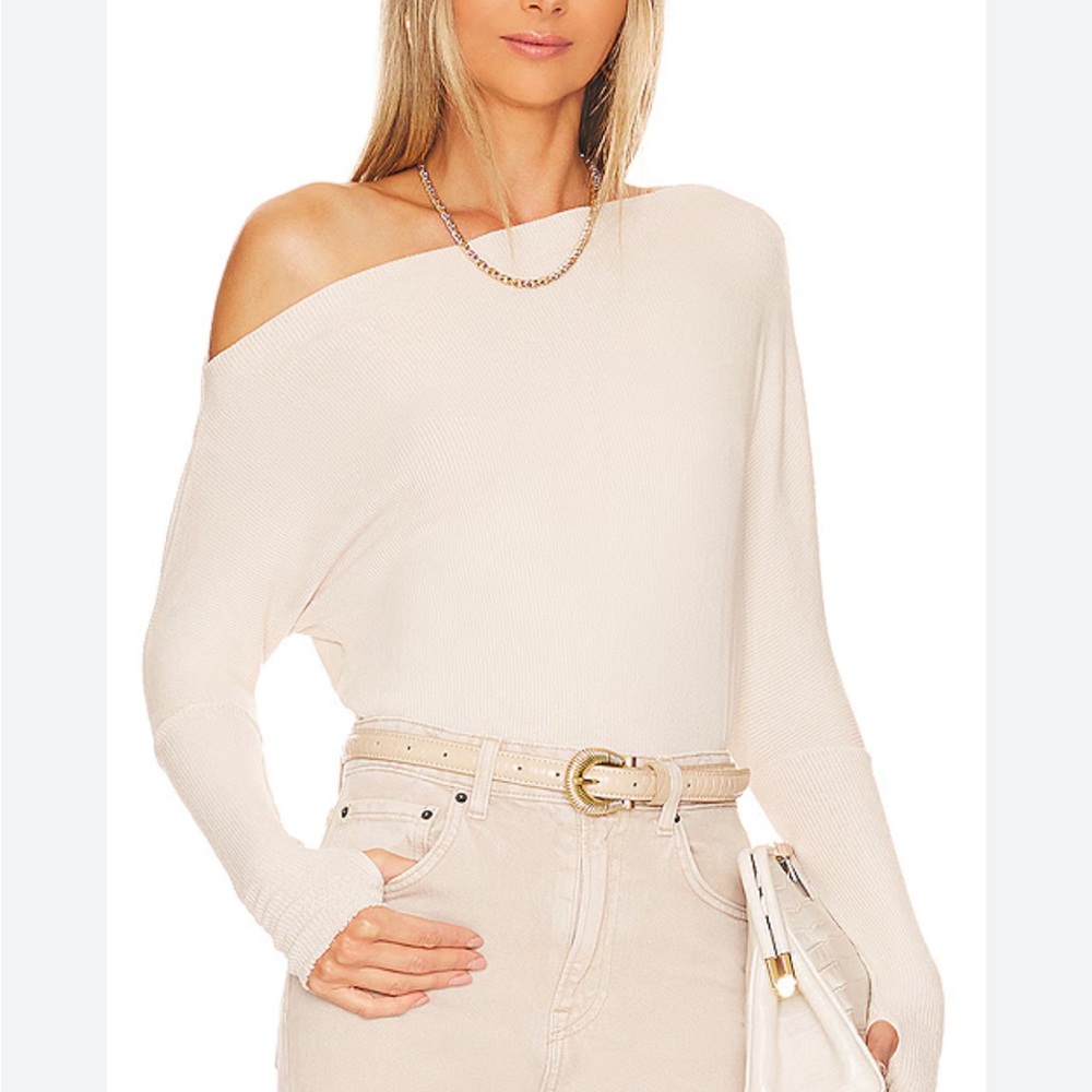 ENZA COSTA Slouch Top in Natural